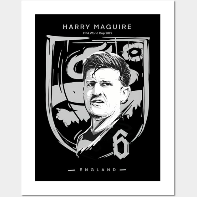 Harry Maguire England 2022 Wall Art by jandesky